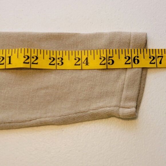 Norton McNaughton Silk Embroidered Sweater Sequin Beige With Cami Ruffle Tie S - Picture 10 of 10